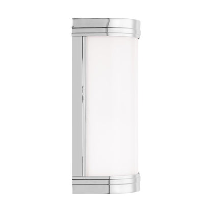 1 Light Small Bathroom Vanity Light, Polished Nickel