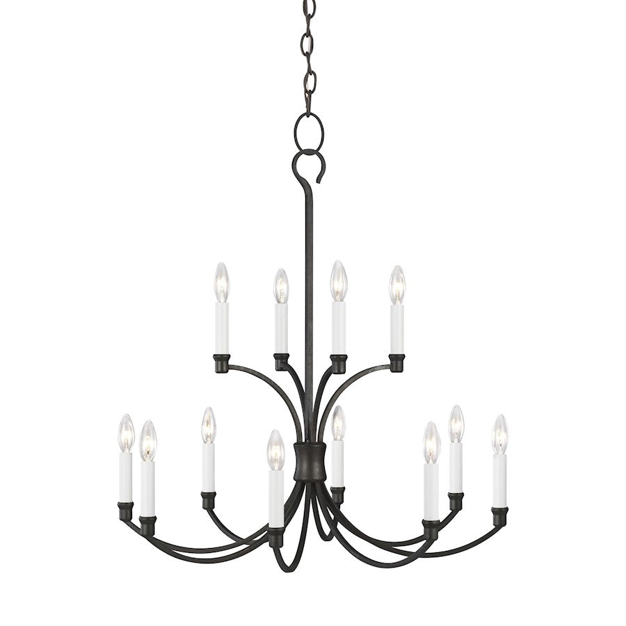 12 Light Medium Chandelier, Smith Steel