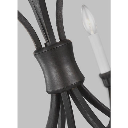 12 Light Medium Chandelier, Smith Steel