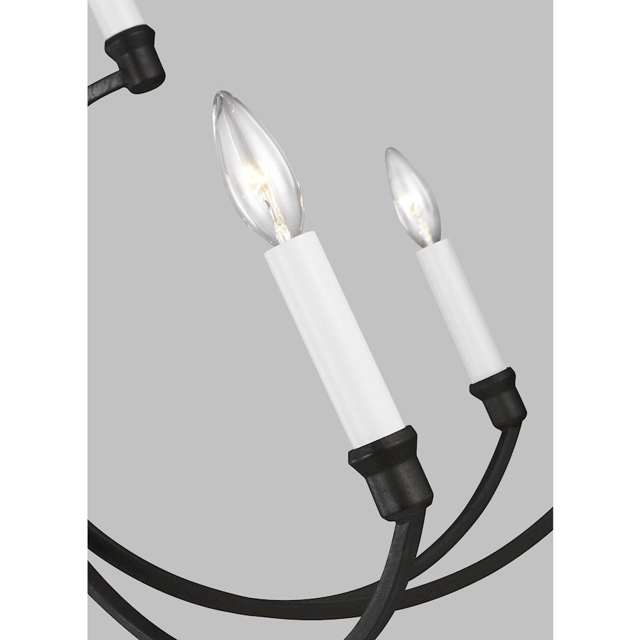 12 Light Medium Chandelier, Smith Steel