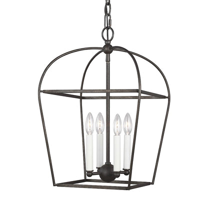 4 Light Small Lantern, Smith Steel