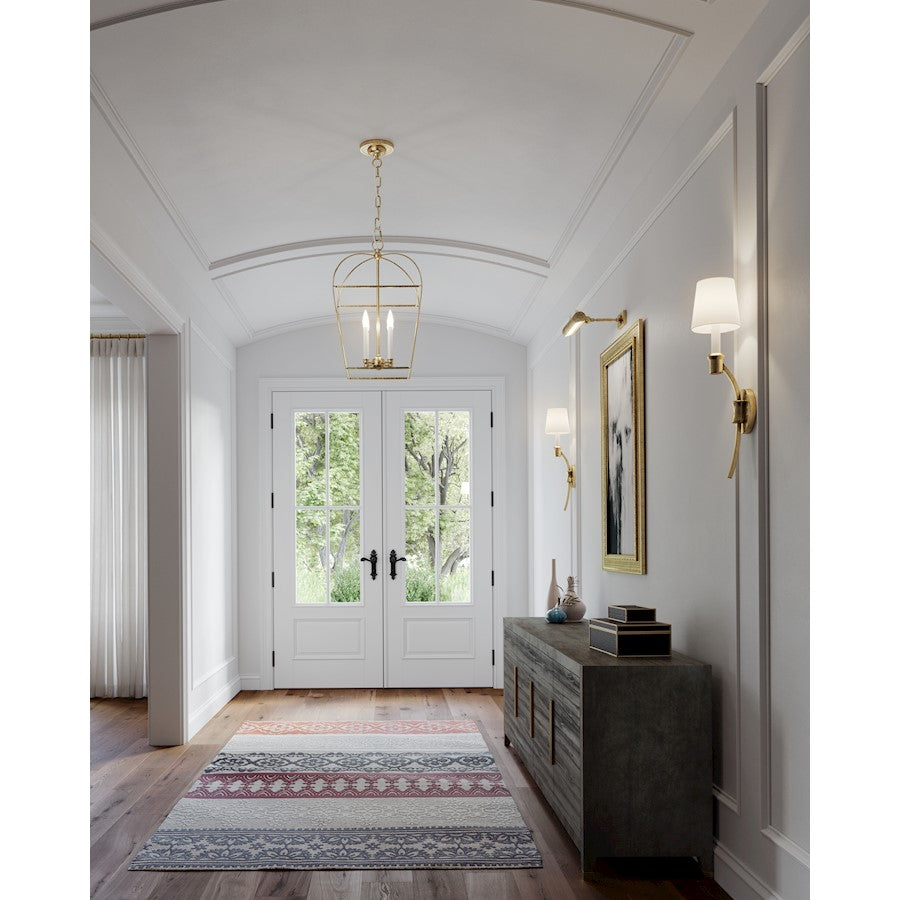 4 Light Medium Lantern, Ant Gild