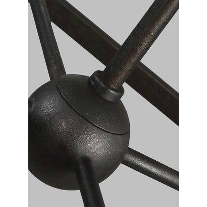 4 Light Large Lantern, Smith Steel