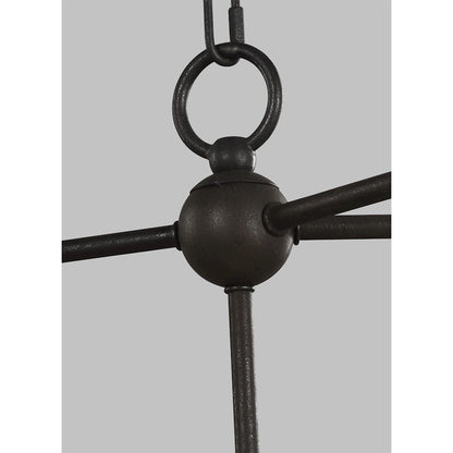 6 Light Linear Lantern, Smith Steel