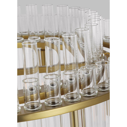 12 Light Medium Chandelier, Burnished Brass