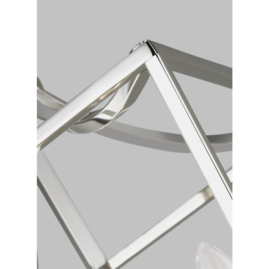 3 Light Mini Lantern, Polished Nickel