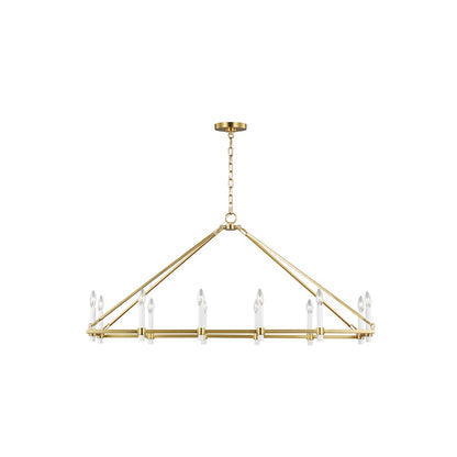Visual Comfort Studio Marston 12-Lt Linear Chandelier, Burnished - CC14612BBS
