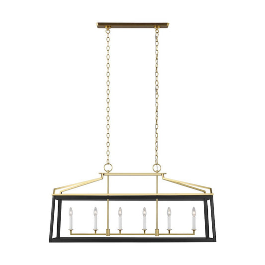 Visual Comfort Studio Carlow 6 Light Linear Lantern, Midnight - CC1586MBKBBS