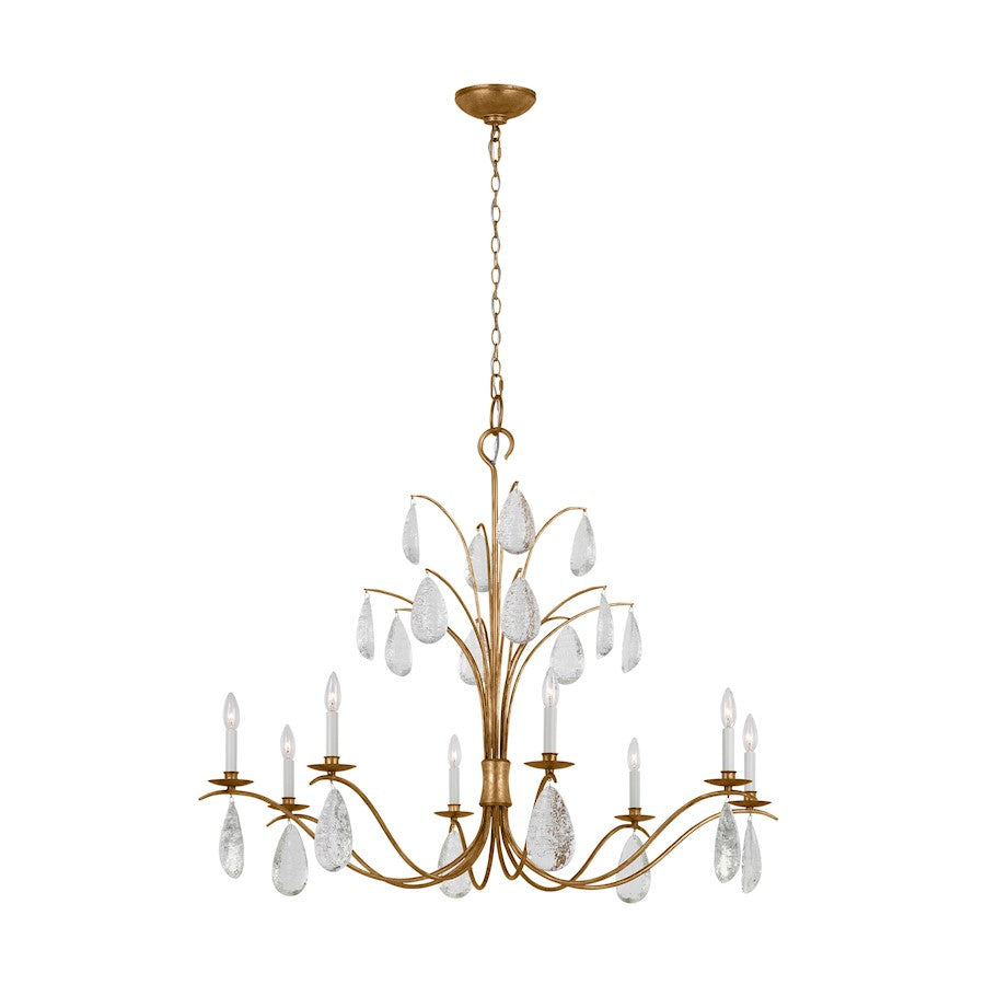 8-Light Extra Chandelier, Ant Gild