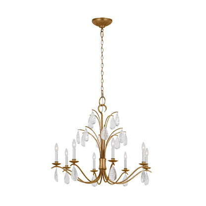 8-Light Large Chandelier, Ant Gild