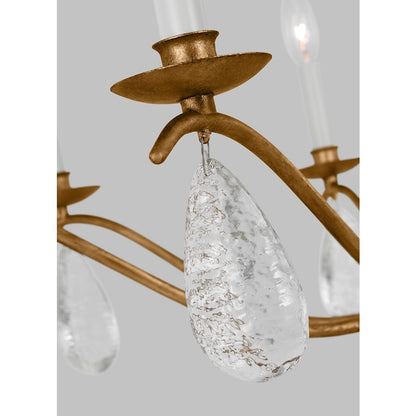 8-Light Large Chandelier, Ant Gild