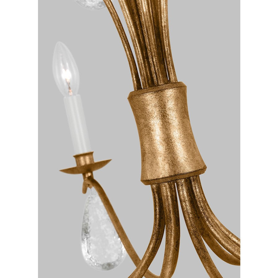 8-Light Large Chandelier, Ant Gild