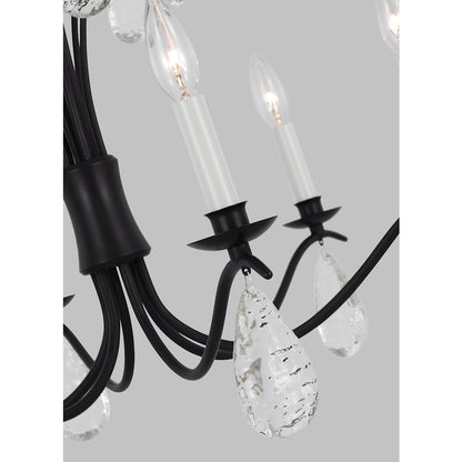 6 Light Medium Chandelier, Iron