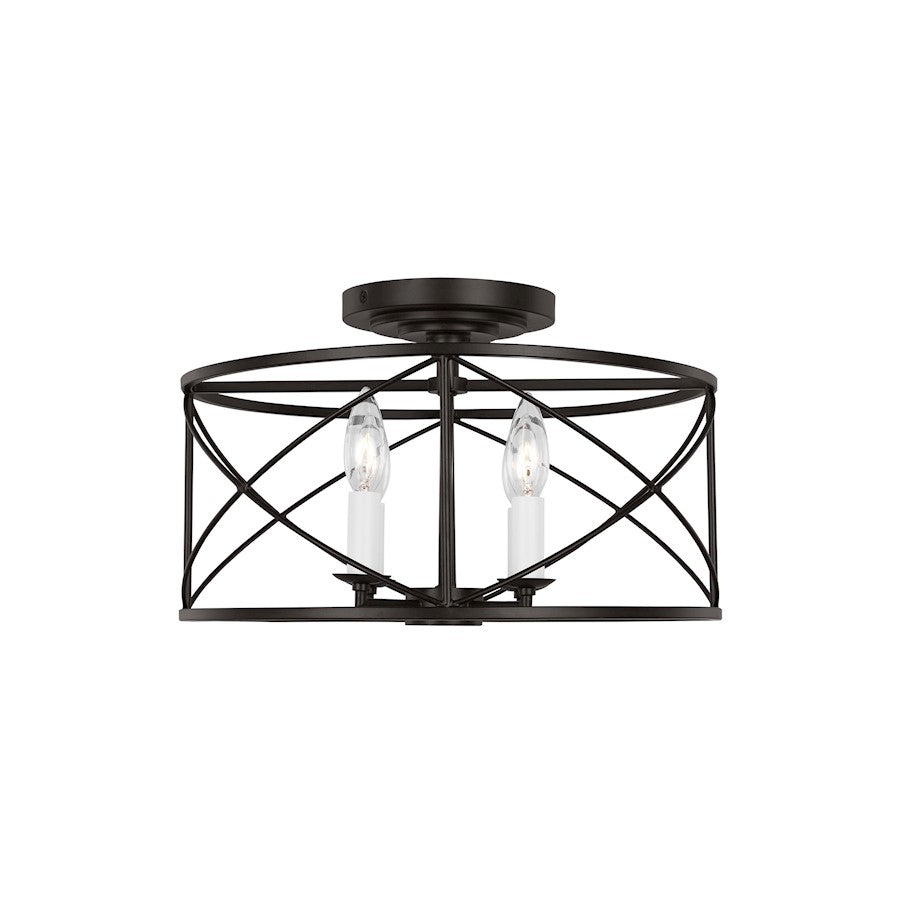 Visual Comfort Studio Beatrix 4 Light Med Semi-Flush, Iron - CF1134AI