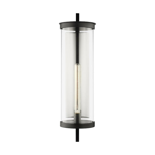 Visual Comfort Studio Eastham 1-Lt XL Wall Lantern, Black/Clear - CO1281TXB
