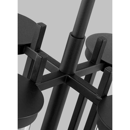 4-Light Outdoor Chandelier, Black
