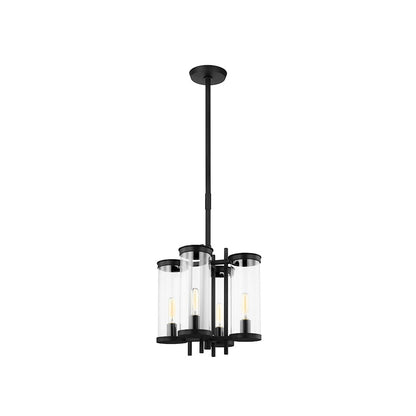 4-Light Outdoor Chandelier, Black