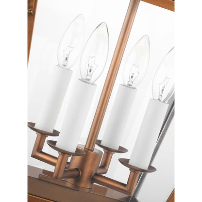 4 Light Large Out Pendant, Copper