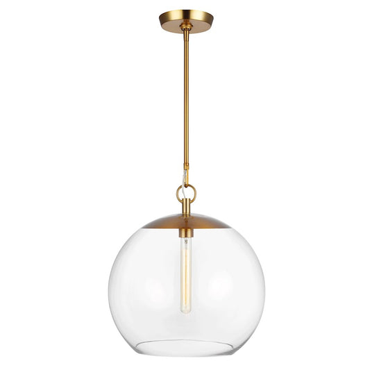 Visual Comfort Studio Atlantic 1-Lt Round Pendant, Burnished/Clear - CP1041BBS