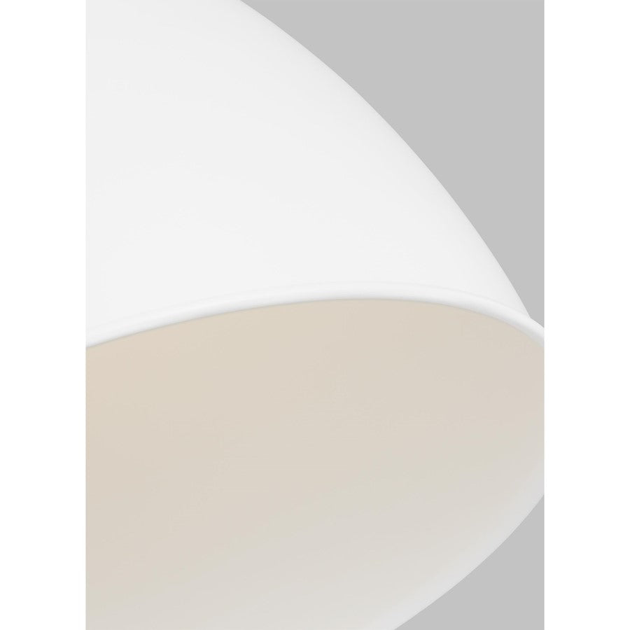 1 Light Med Dome Pendant, WH/BS