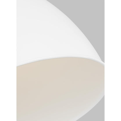 1 Light Med Dome Pendant, WH/BS