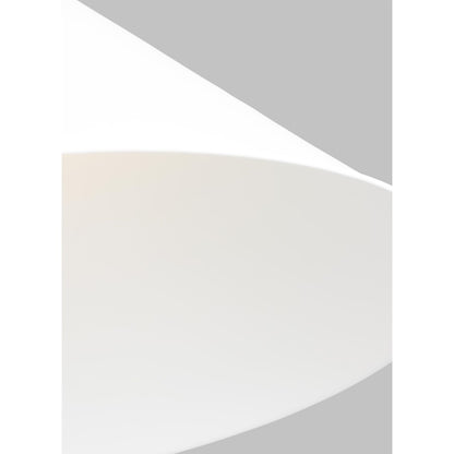 1 Light Wide Cone Pendant, WH/BS