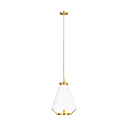 Visual Comfort Studio Ultra-Lt 1-Lt Tall Pendant, Brass/Frosted - CP1321BBS