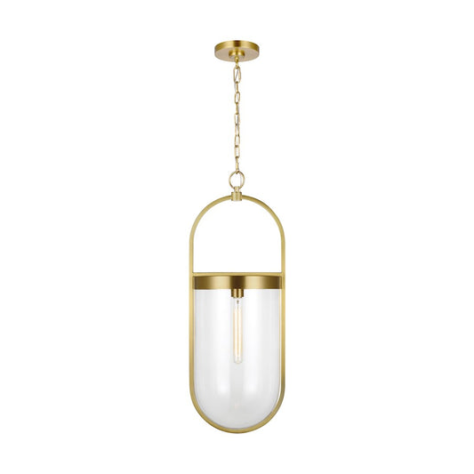 Visual Comfort Studio Blaine 1-Lt Large Pendant, Burnished/Clear - CP1361BBS