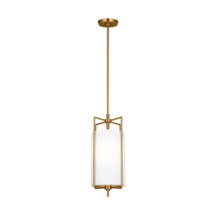 1 Light Hanging Shade, Brass