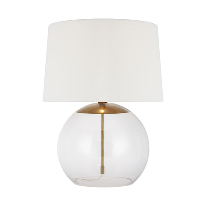 Studio Atlantic 1-Lt Table Lamp, Brass/White Linen