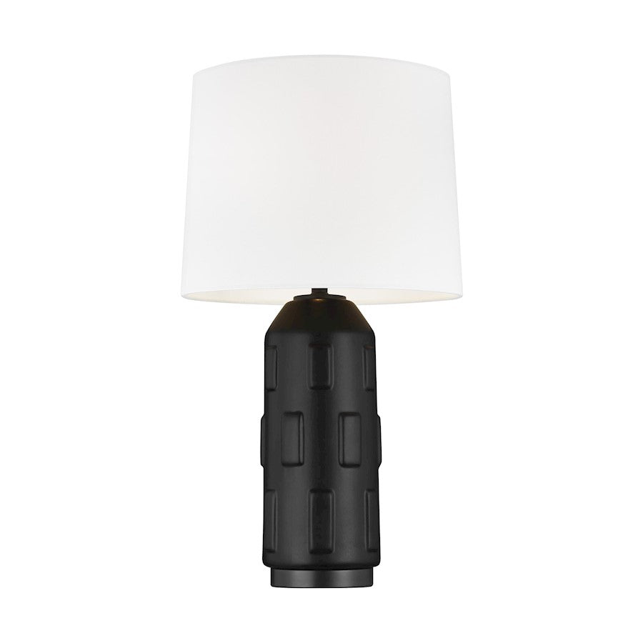Studio Morada 1-Lt Med Table Lamp, Coal/White Linen