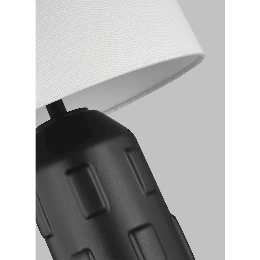 Studio Morada 1-Lt Med Table Lamp, Coal/White Linen