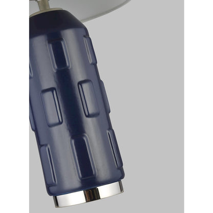 Studio Morada 1-Lt Med Table Lamp, Indigo/WH Linen