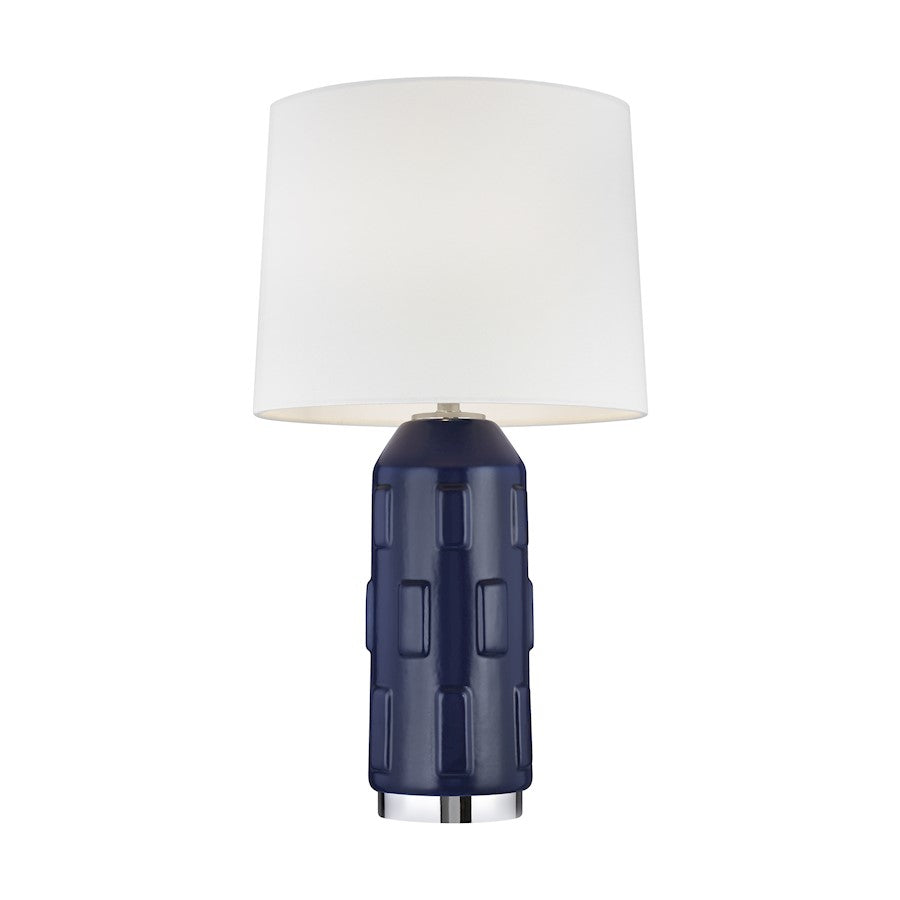 Studio Morada 1-Lt Med Table Lamp, Indigo/WH Linen