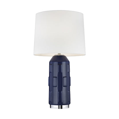 Studio Morada 1-Lt Med Table Lamp, Indigo/WH Linen