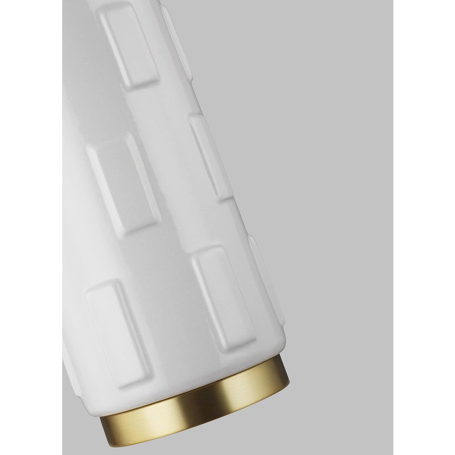 Studio Morada 1-Lt Large Table Lamp, Arctic WH/WH