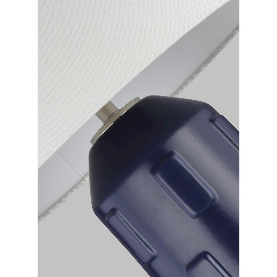 Studio Morada 1-Lt Large Table Lamp, Indigo/WH Linen