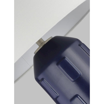 Studio Morada 1-Lt Large Table Lamp, Indigo/WH Linen