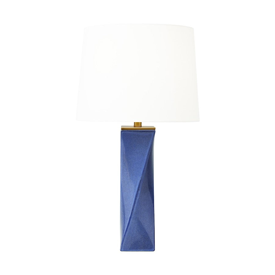 Studio Lagos 1-Lt Table Lamp, Frost Blue/White Linen