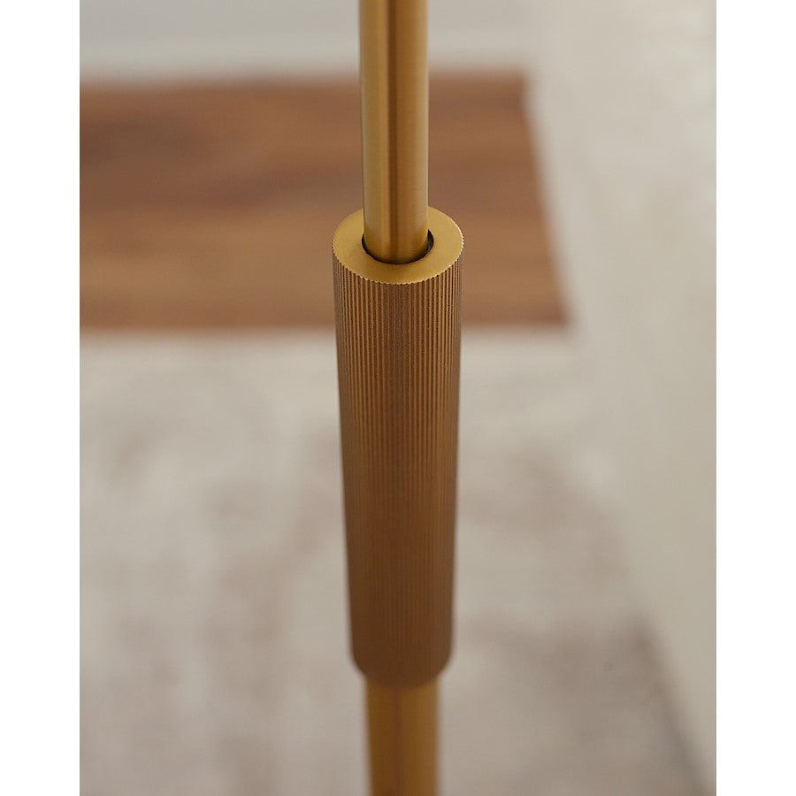 Visual Comfort Studio Foles 1 Light Floor Lamp, Burnished Brass