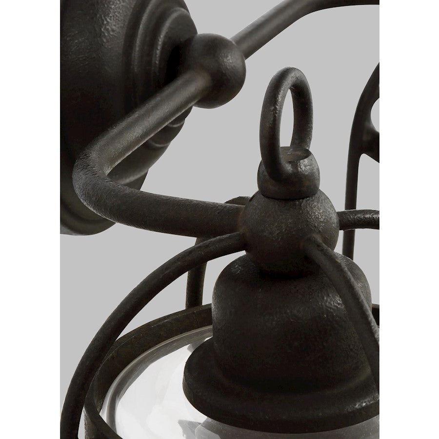 2 Light Bathroom Vanity Light, Smith Steel