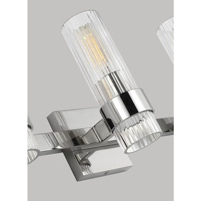 3 Light Bathroom Vanity Light, Polished Nickel