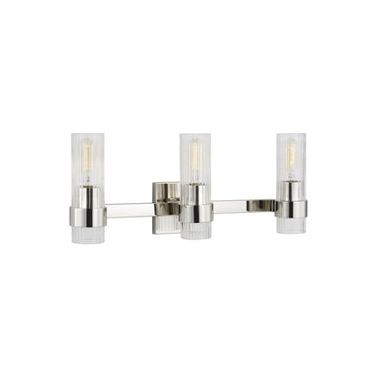 3 Light Bathroom Vanity Light, Polished Nickel