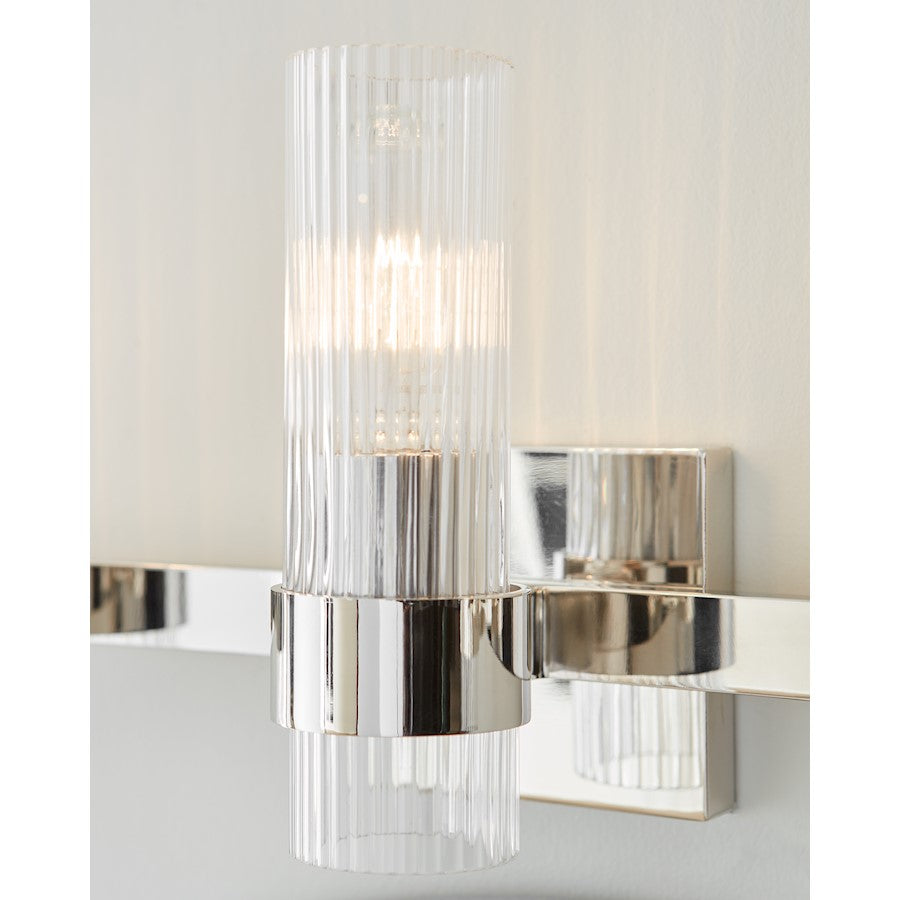 3 Light Bathroom Vanity Light, Polished Nickel