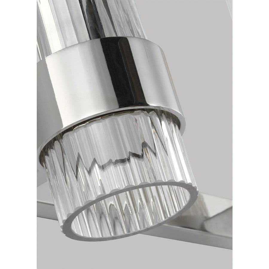 4 Light Bathroom Vanity Light, Polished Nickel
