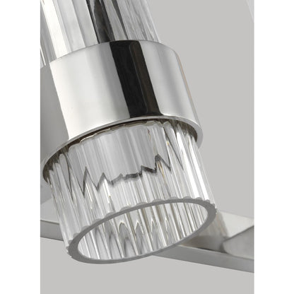 4 Light Bathroom Vanity Light, Polished Nickel