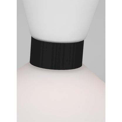1 Light Med Pendant, Black
