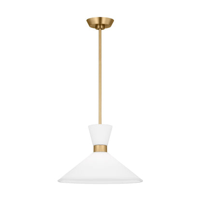1 Light Med Pendant, Brass