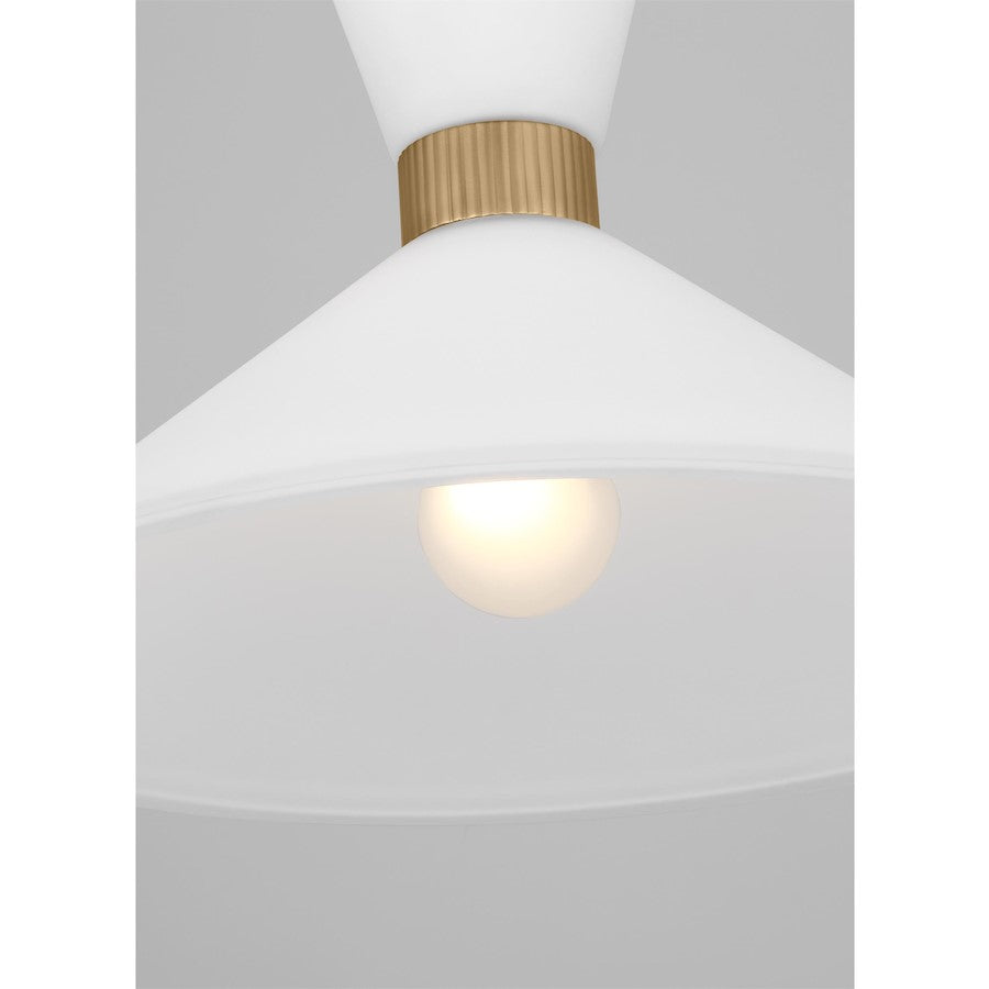 1 Light Med Pendant, Brass