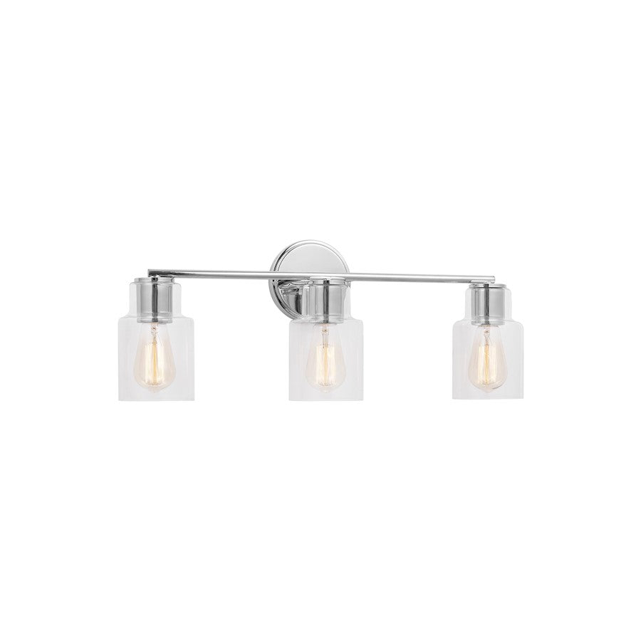 3 Light Bathroom Vanity Light, Chrome